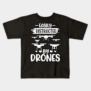 Easily Distracted By Drone Vintage Kids T-Shirt